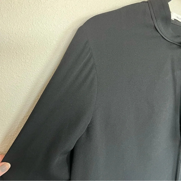 NWOT A.L.C. Danielle Long Sleeve Silk Blouse Black Tie Neck Casual Women’s 6 - Picture 5 of 11